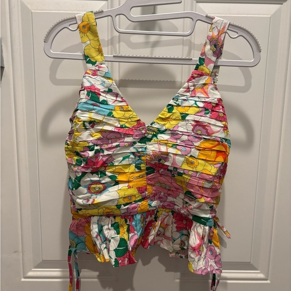 Love the label Multicolor Floral  Top Sz M